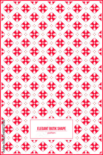 red elegant batik pattern for wallpaper