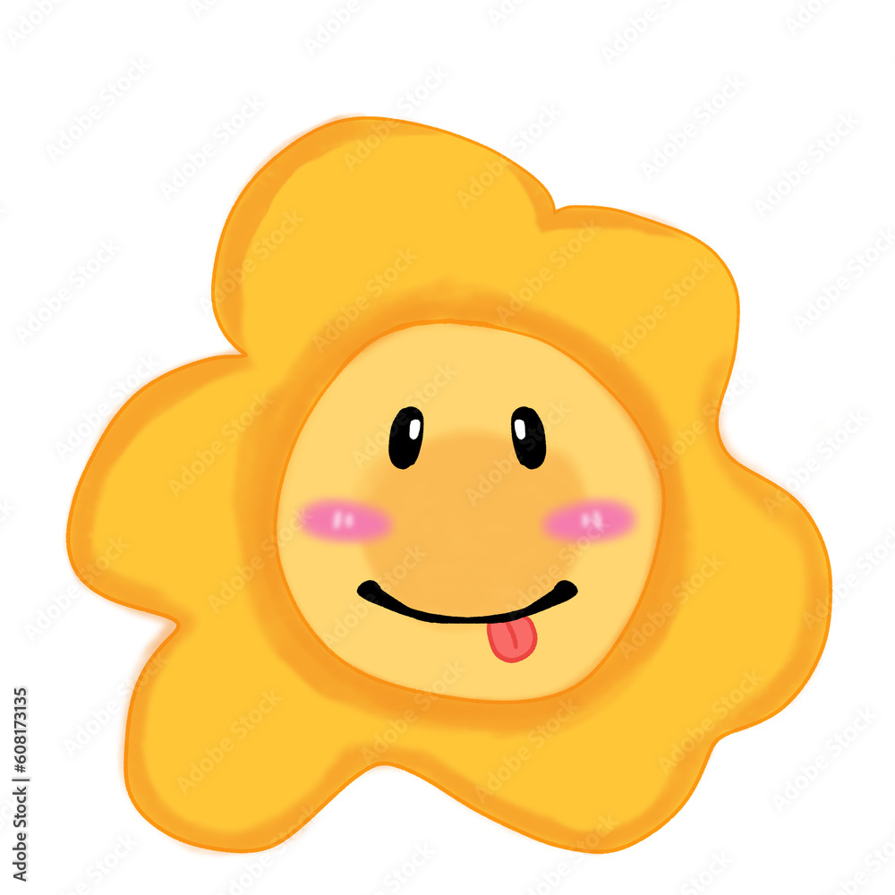 Cartoon sun flat icon. Happy sunshine emodji, isolated vector illustration collection. Emoticons and summer concept Cartoon sun flat icon. Happy sunshine emodji, isolated vector illustration collection. Emoticons and summer concept