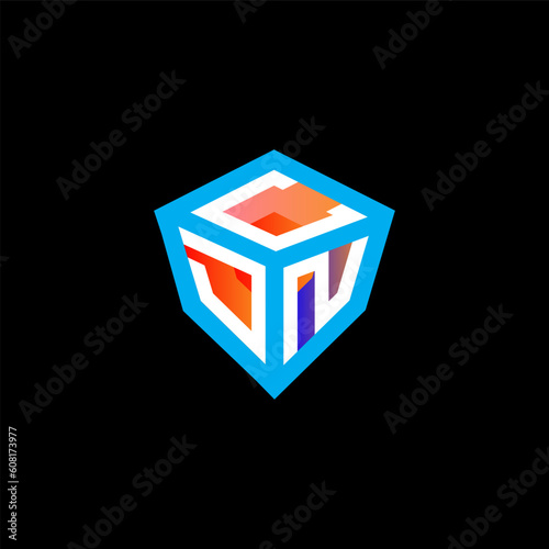 CDN letter logo abstract creative design. CDN unique design	