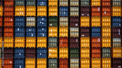 colorful containers on port. shipping concept. generative ai
