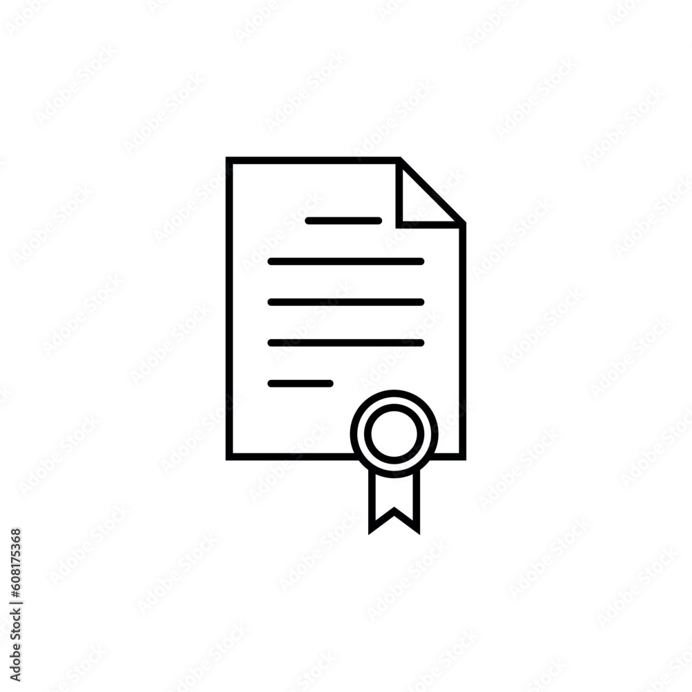 Diploma line icon, diploma logo vector Diploma line icon, diploma logo vector