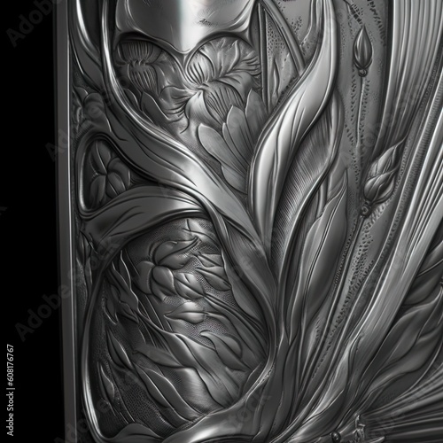 Elegant high fantasy border in silver. Perfect for fantasy, high fantasy, book covers, cards, invitations, games and more.