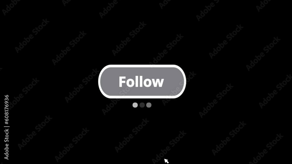 click button animation on black background