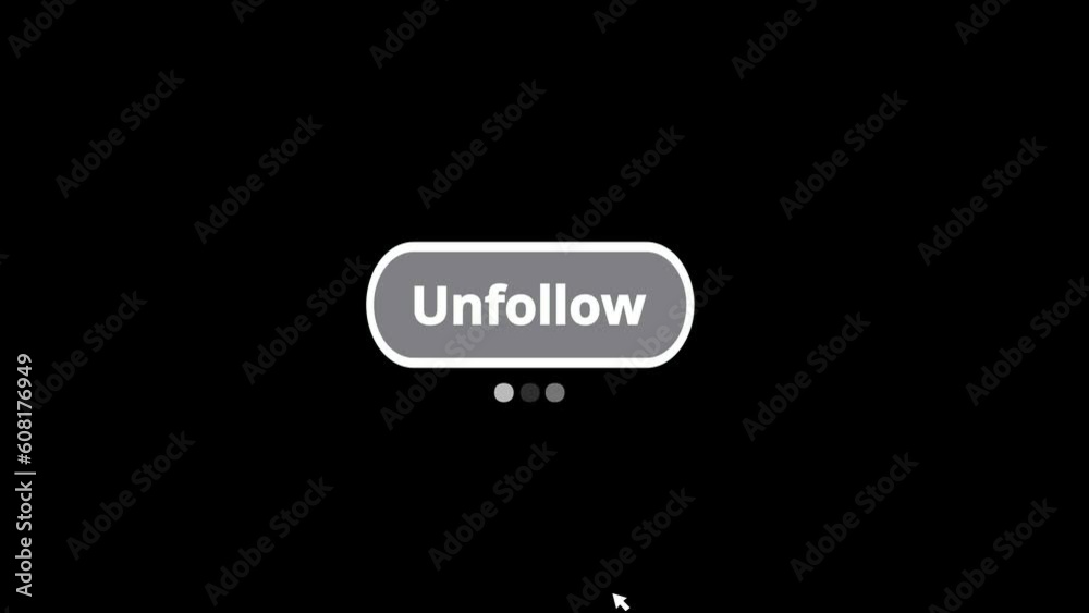 click button animation on black background 