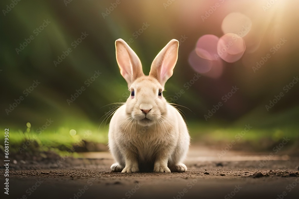 Obraz premium beautiful white rabbet