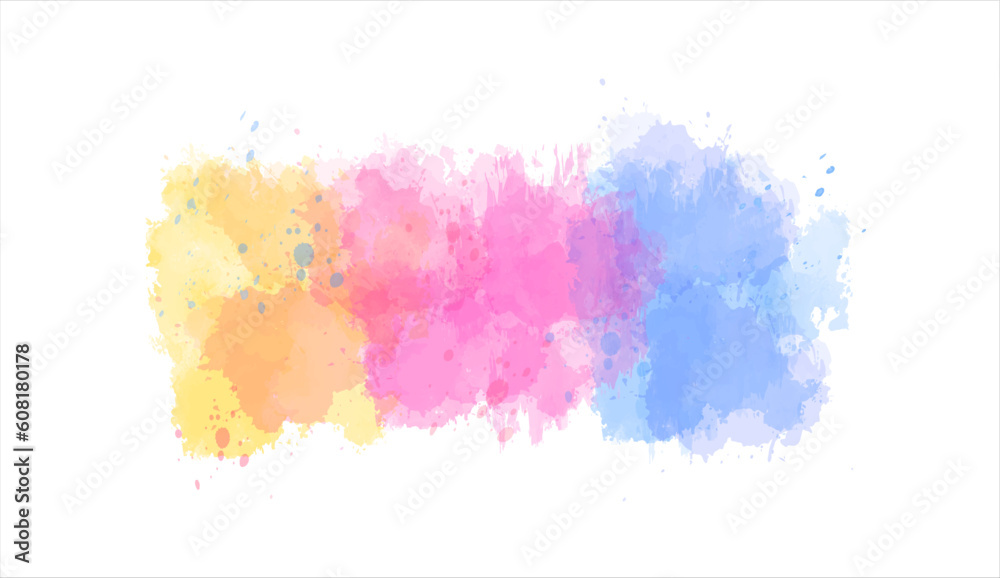 Fototapeta premium Art watercolor colorful ink.Painting brush stroke splatter splash splashing dirt artistic drawing. Paint on paper art brush and ink. Pastels nature soft light. Acrylic pastel beautiful soft smooth.