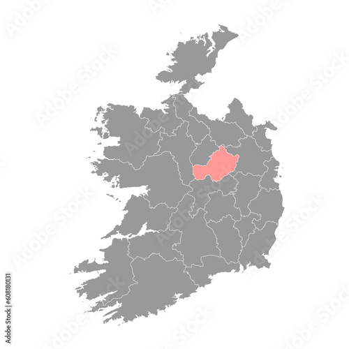County Westmeath map  administrative counties of Ireland. Vector illustration.