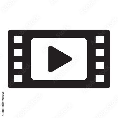 video play line icon vector