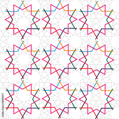 Seamless vector pattern in geometric ornamental style. seamless texture, abstract pattern, vector art illustration.