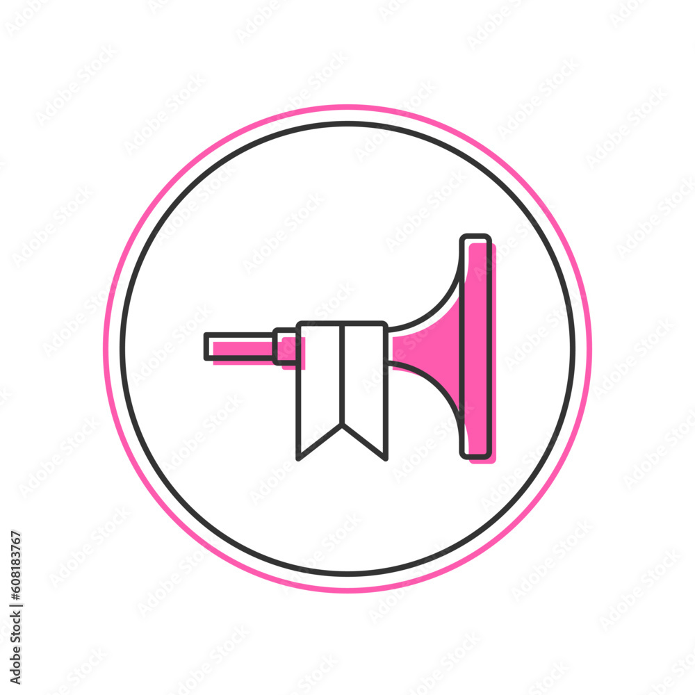 Filled outline Musical instrument trumpet icon isolated on white background. Vector Filled outline Musical instrument trumpet icon isolated on white background. Vector