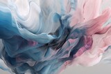 Abstract white background with flowing curves in shades of pink and blue, Generative ai
