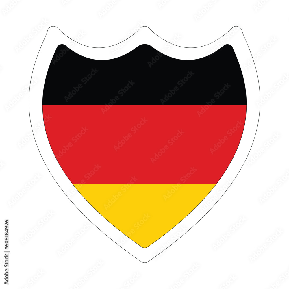 German flag in shape. Flag of Germany in triangle shape. German flag in shape. Flag of Germany in triangle shape.