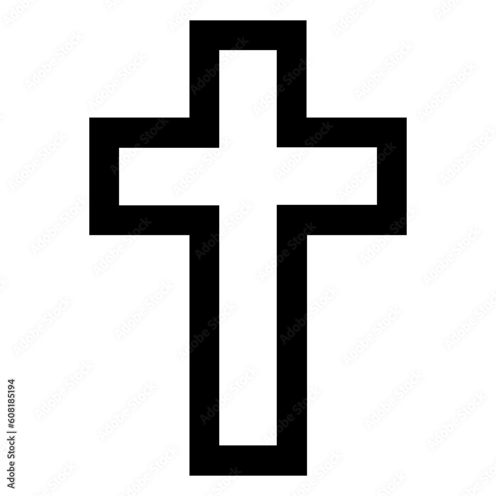 Cross icon. Christian symbol of christ