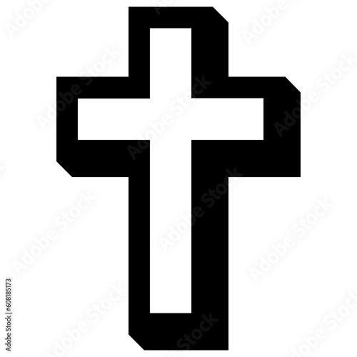 Cross icon. Christian symbol of christ
