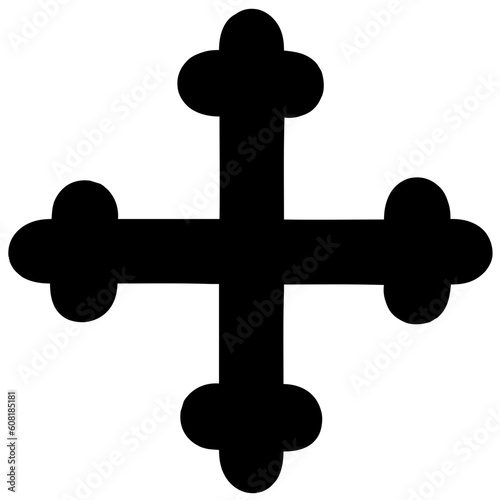 Cross icon. Christian symbol of christ