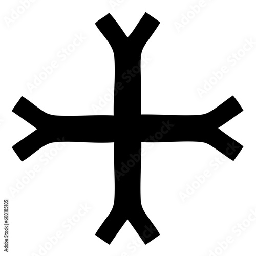 Cross icon. Christian symbol of christ