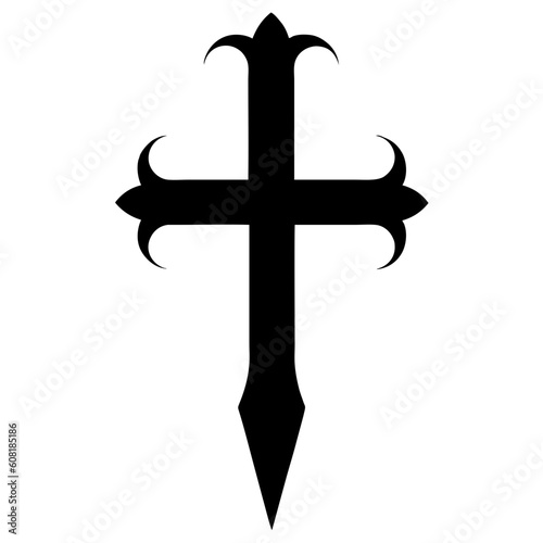 Cross icon. Christian symbol of christ