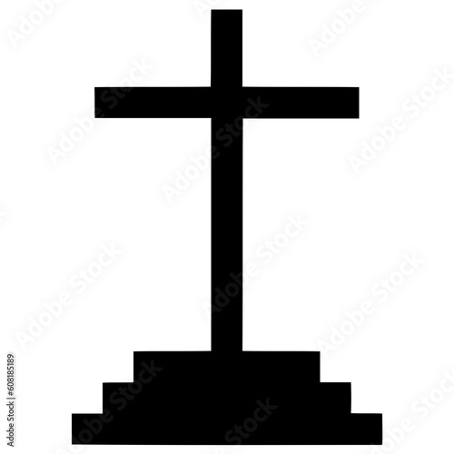 Cross icon. Christian symbol of christ
