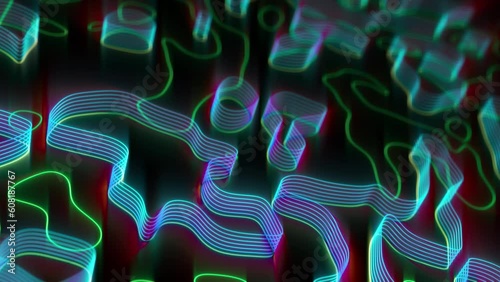 Neon landscape from project