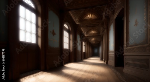 Perspective view of a grand corridor [AI Generated] © Jefferson