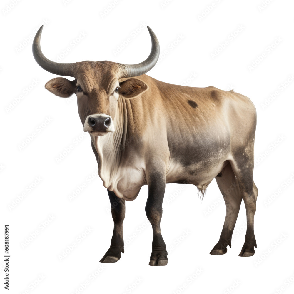 cow isolated on transparent background cutout