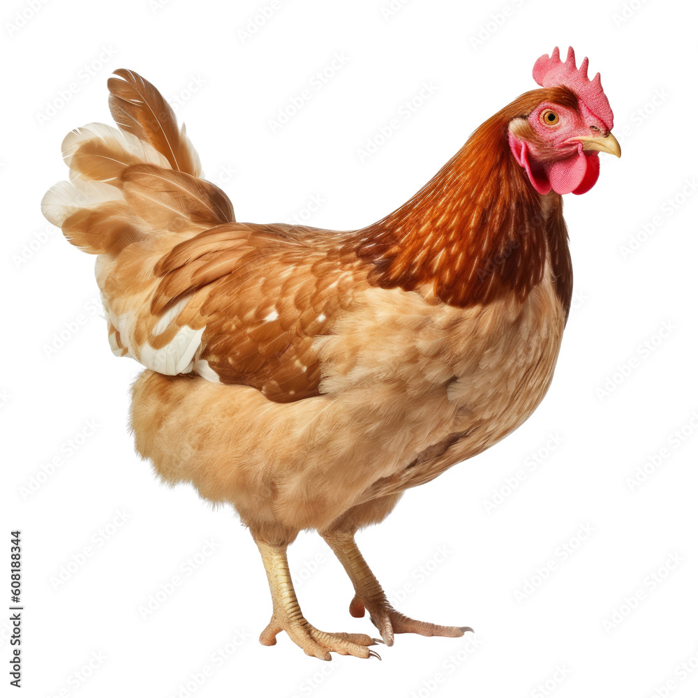 chicken isolated on transparent background cutout