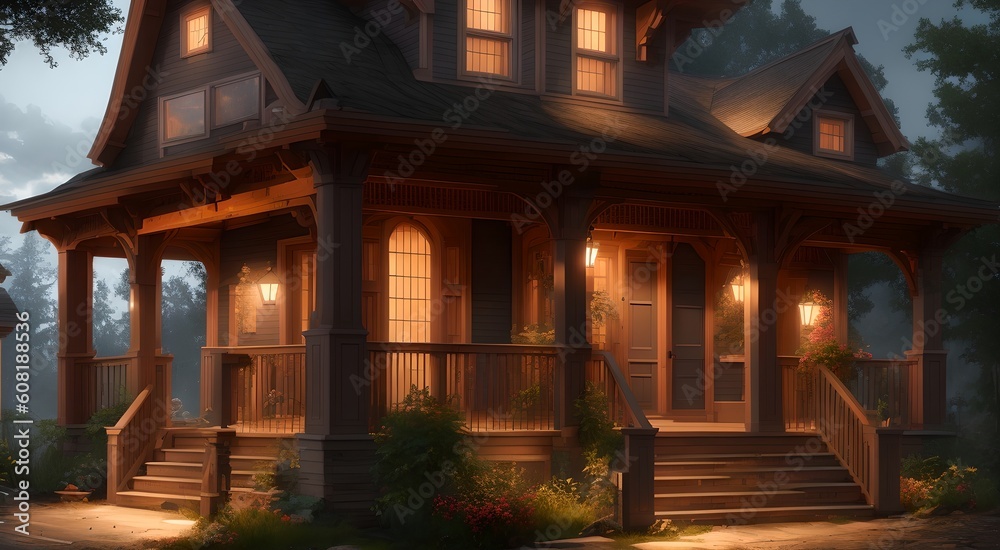 Obraz premium Rustic country house [AI Generated]