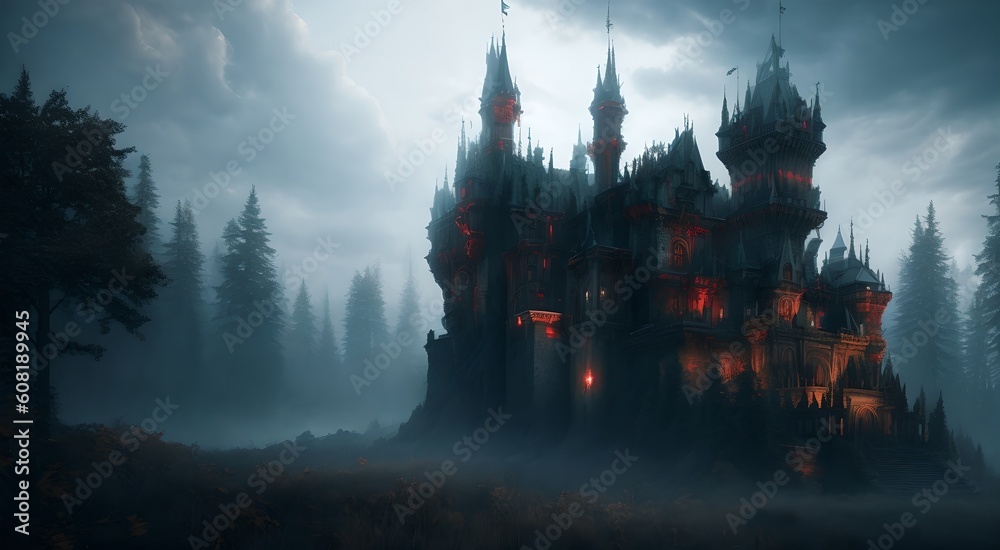 Majestic castle tower and architecture [AI Generated]
