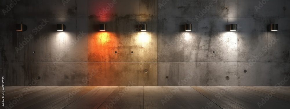 Generative AI illustration of a concrete wall. Grey background ...