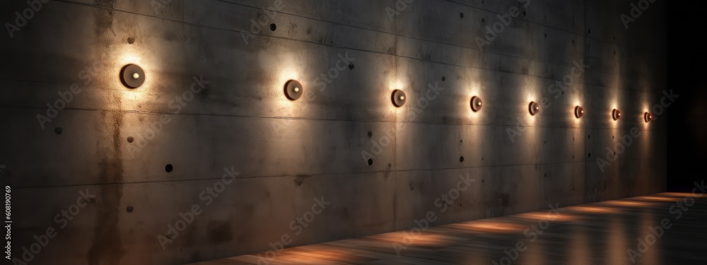 Generative AI illustration of a concrete wall. Grey background ...