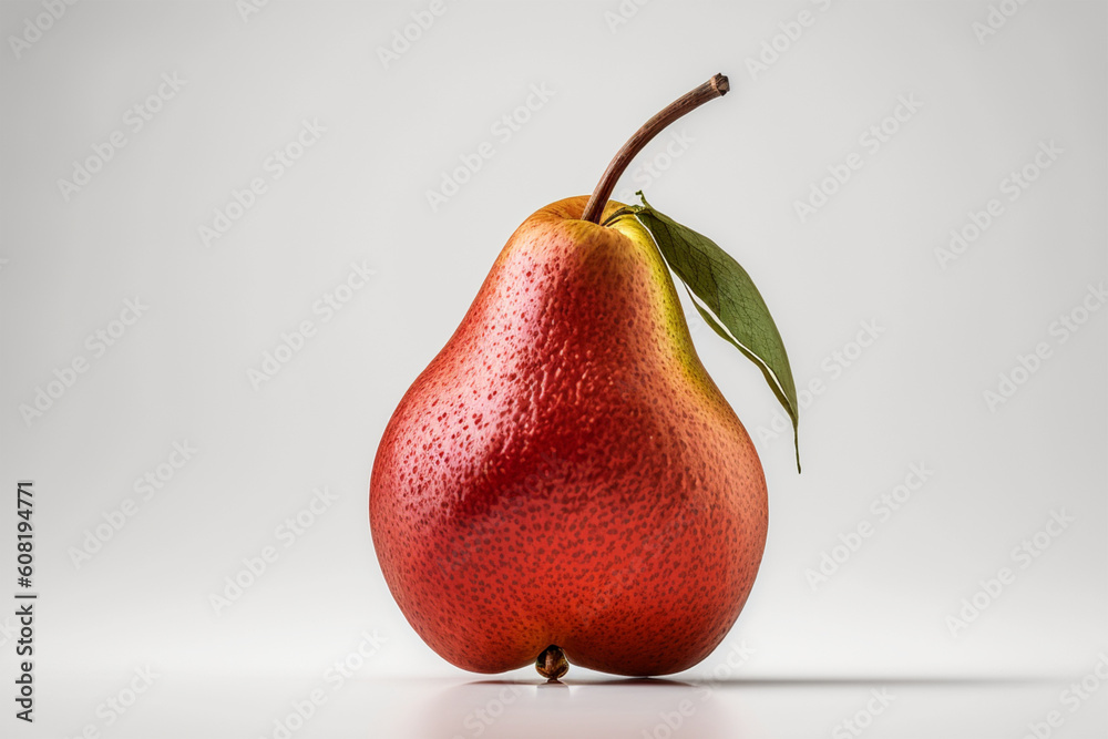 pear isolated on white background. created with generative AI pear isolated on white background. created with generative AI
