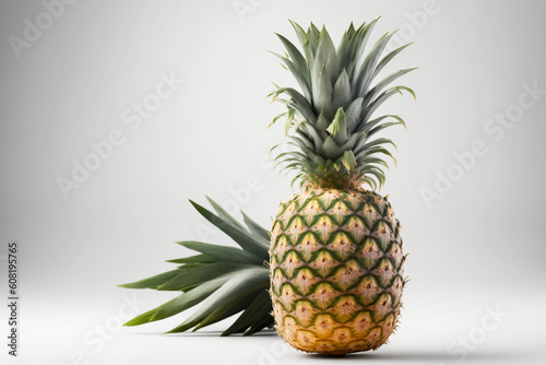 Pineapple isolated on white background.created with generative AI