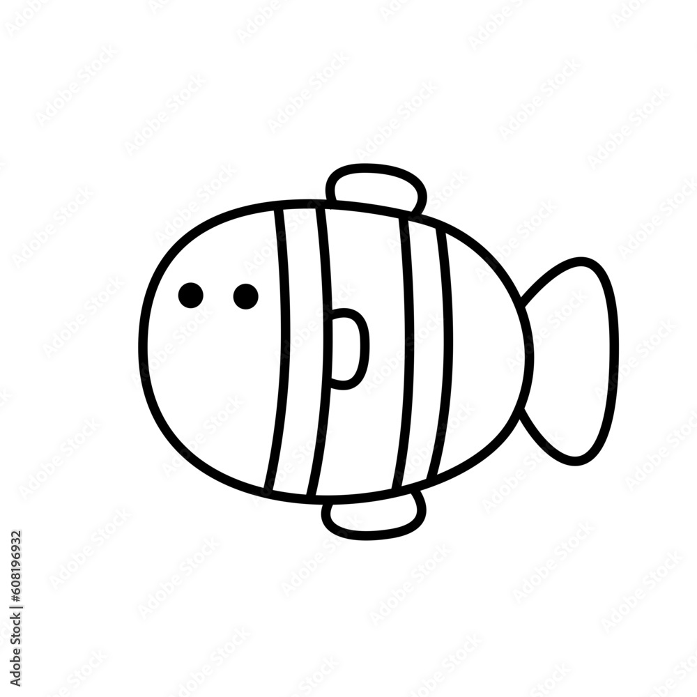 Clownfish. Nemo fish icon. Vector. Illustration. Clownfish. Nemo fish icon. Vector. Illustration.