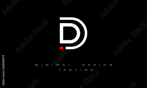 DD Minimal Logo Design Vector Art Illustration 