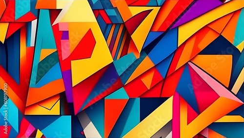 Abstract Painting. Colorful splash of painting pattern art wallpaper. generative AI