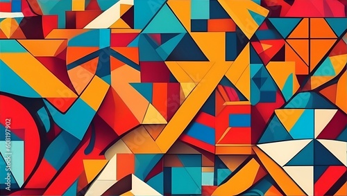 Abstract Painting. Colorful splash of painting pattern art wallpaper. generative AI