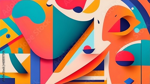 Abstract Painting. Colorful splash of painting pattern art wallpaper. generative AI