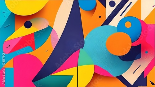 Abstract Painting. Colorful splash of painting pattern art wallpaper. generative AI