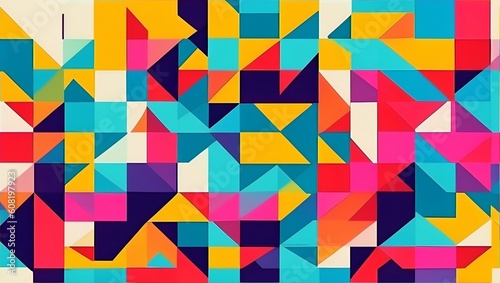 Abstract Painting. Colorful splash of painting mosaic pattern art wallpaper. generative AI