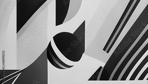 Abstract Painting. BW black and white splash of painting mosaic pattern art wallpaper. generative AI