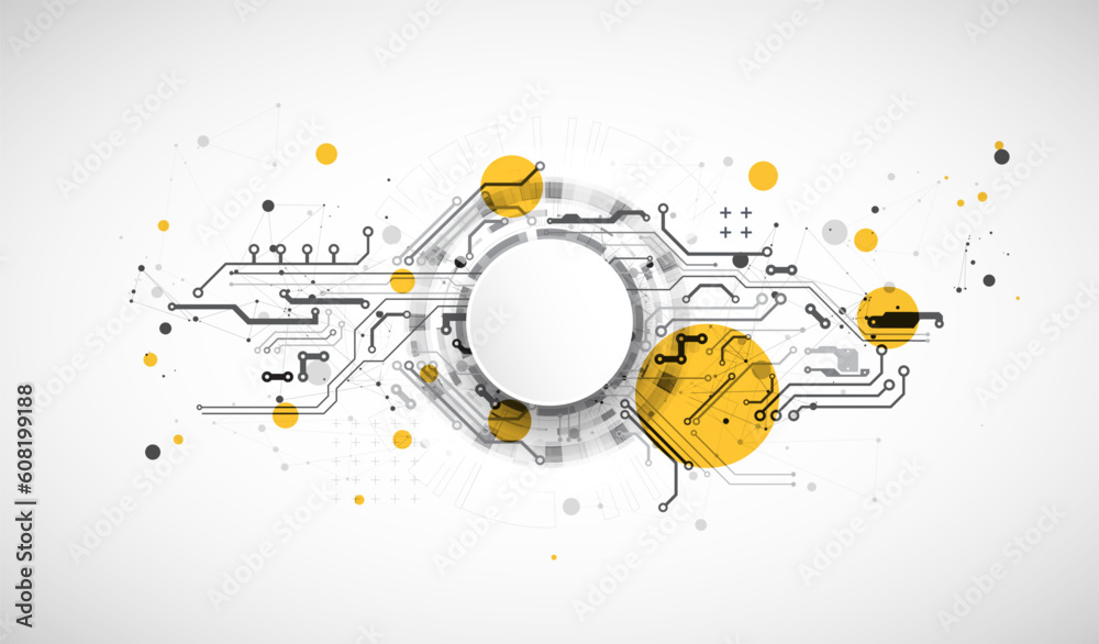 Abstract background. Scientific and technological concept with the use of technical elements formed in the shape of a circle. Abstract background. Scientific and technological concept with the use of technical elements formed in the shape of a circle.