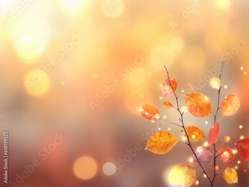 abstract autumn background with leaves