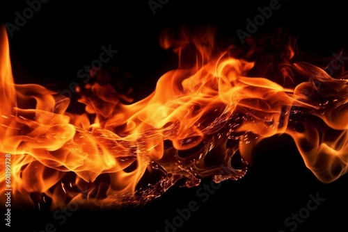 fire flames background. Generative AI