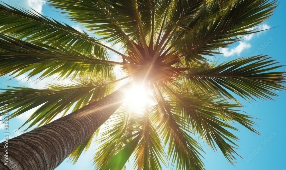 Obraz premium palm tree in the sun