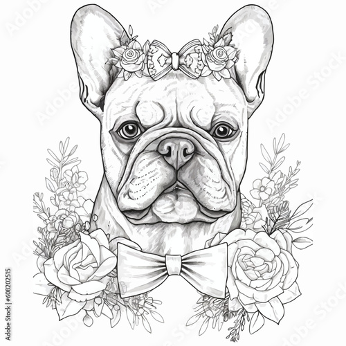 Flower Dog Coloring Pages For Adults