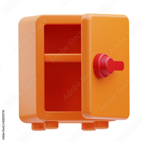 Mini Bar Hotel 3D Illustration