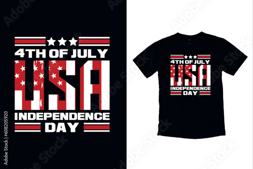 Happy 4th July independence day t-shirt design. graphic vector print for t shirt and background print design.