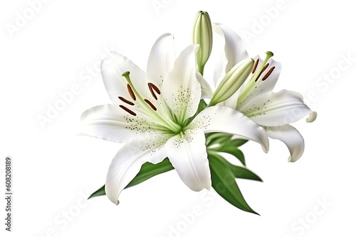 white lily isolated on white © Artwork Vector