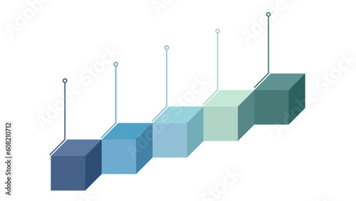 Blank company milestone timeline infographic template as vector with 6 options can be used for progress, diagram, annual report, web design. Business concept.