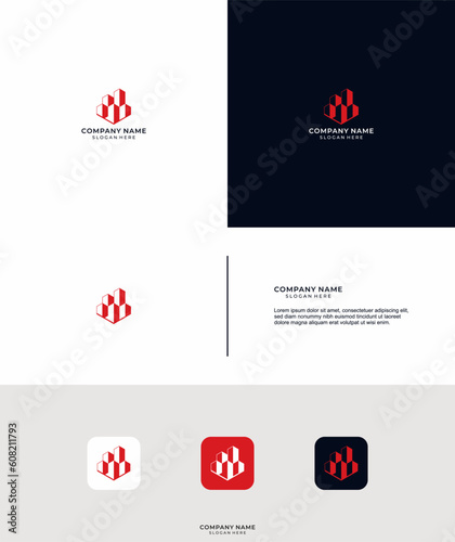 A line of building logos, perfect for your new business about building construction and maintenance